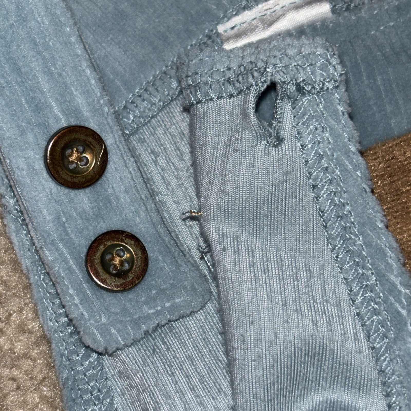 Rare 18 Months Baby Starters Boys Little Cowboy Corduroy Blue Overalls Snaps
