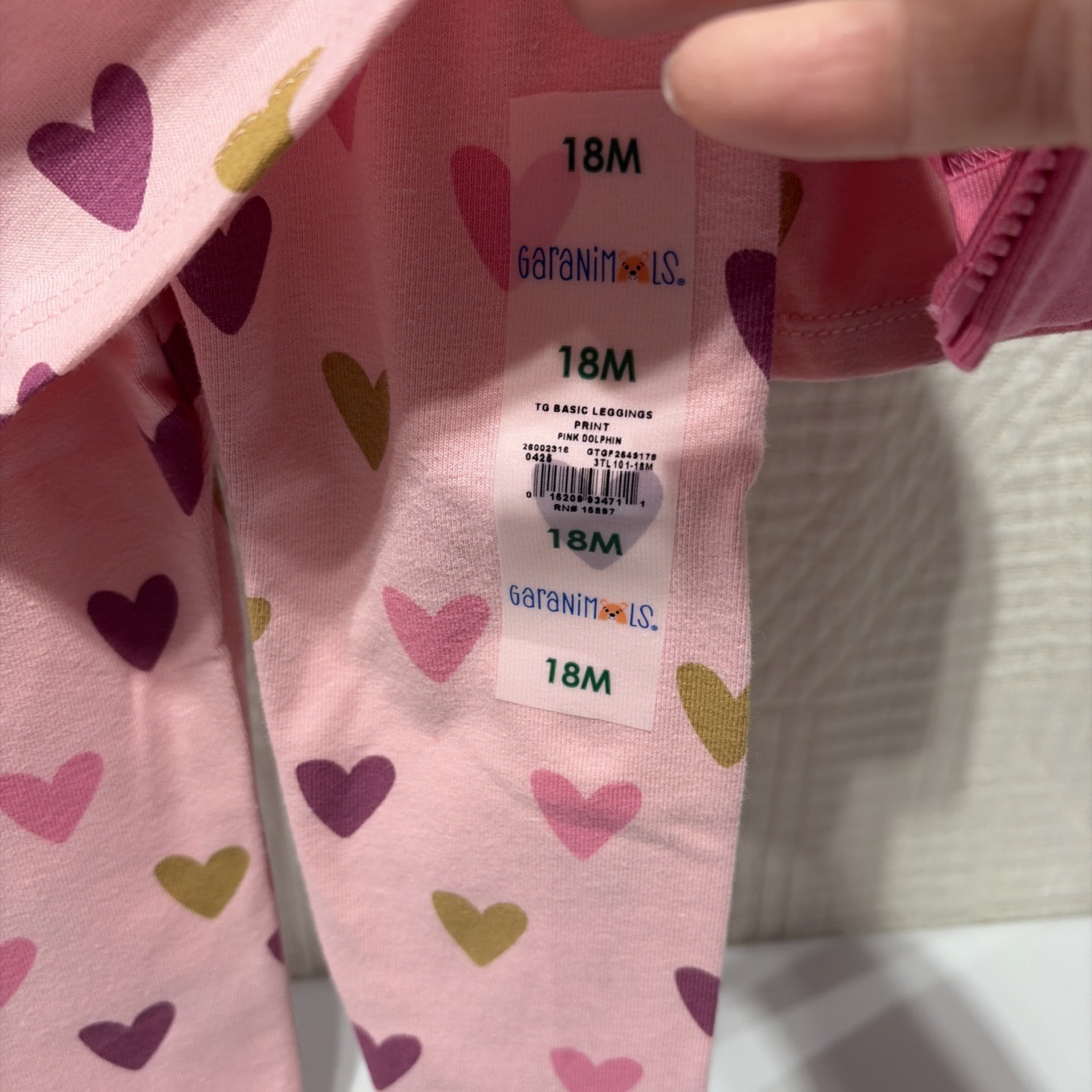 Garanimal Baby Girl LS 3 Piece Knit Outfit With Hearts 18 Months New
