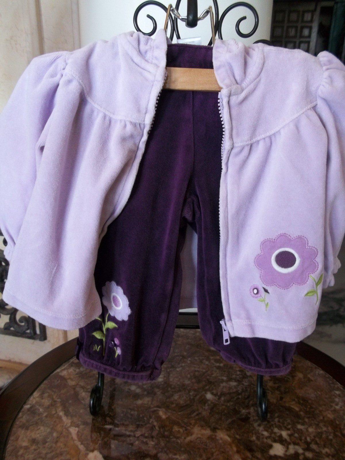 Gymboree 2013 Squirrel Cutie velour zip hooded jacket pants set 12-18