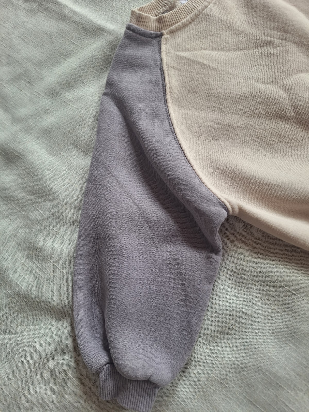 ZARA 2 Years Colorblock Sweatshirt & Pants Set Beige Pink Toddler Girl