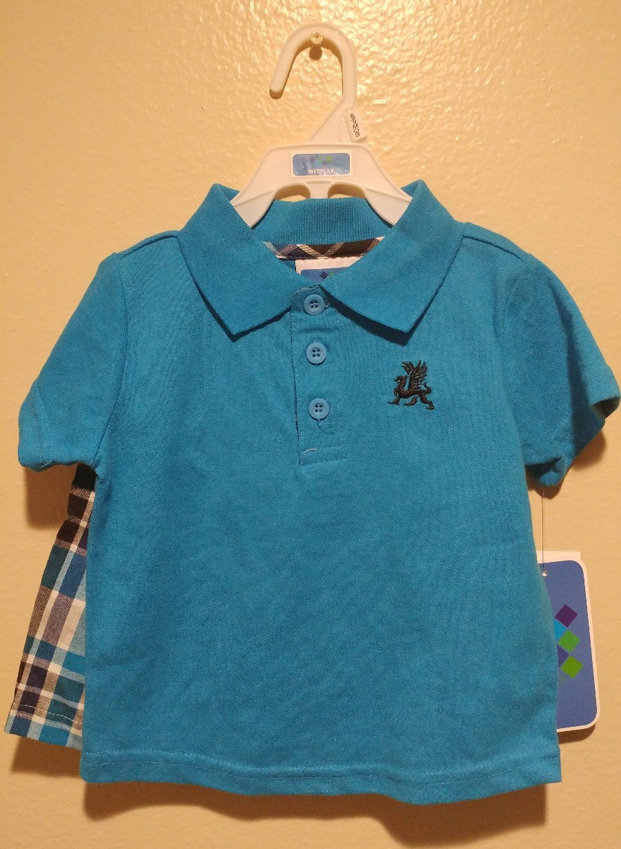 Weeplay Boy blue Polo and pants 6-9 months