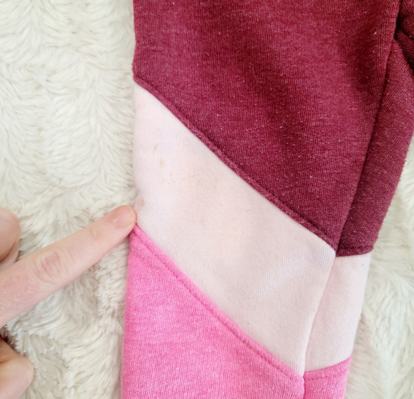 Cat&Jack 18m Sweat Suit Bottoms & Oversized Top Pink/Maroon+Gold Waffle Knit Top