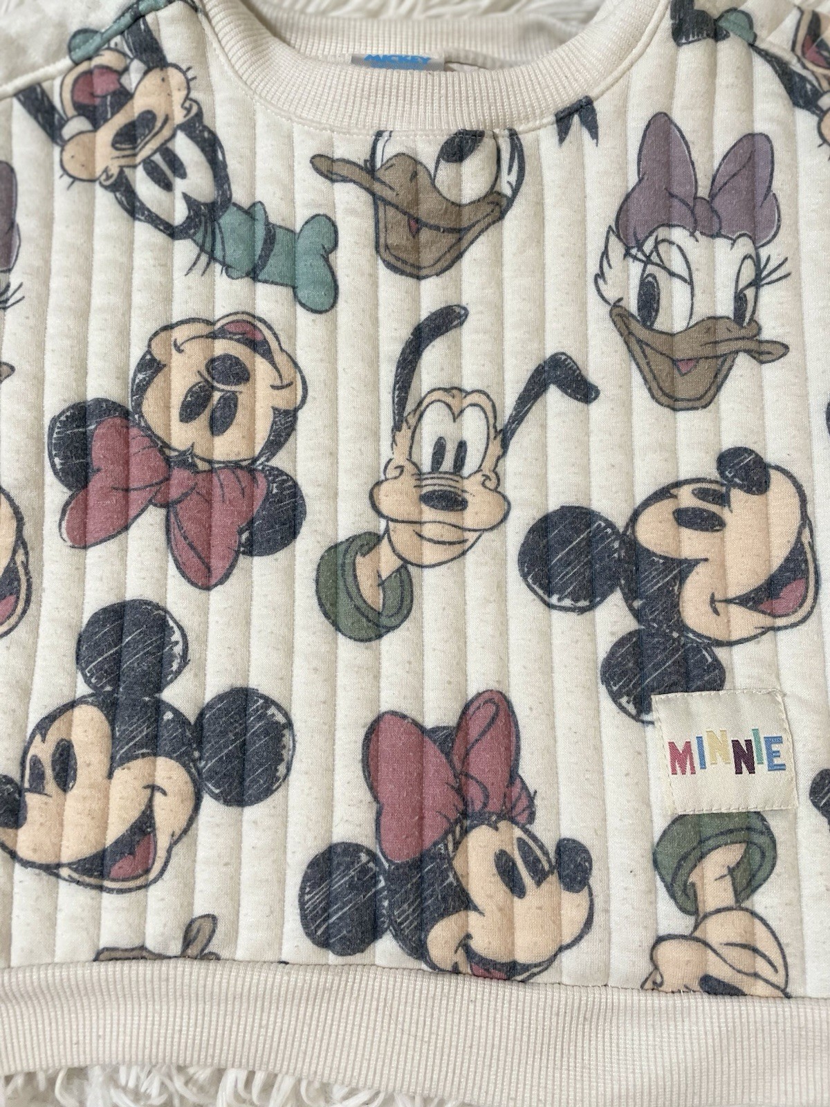 Disney Travel Minnie Mickey Mouse Quilted Matching Outfit Set Top Pants Girls 3T
