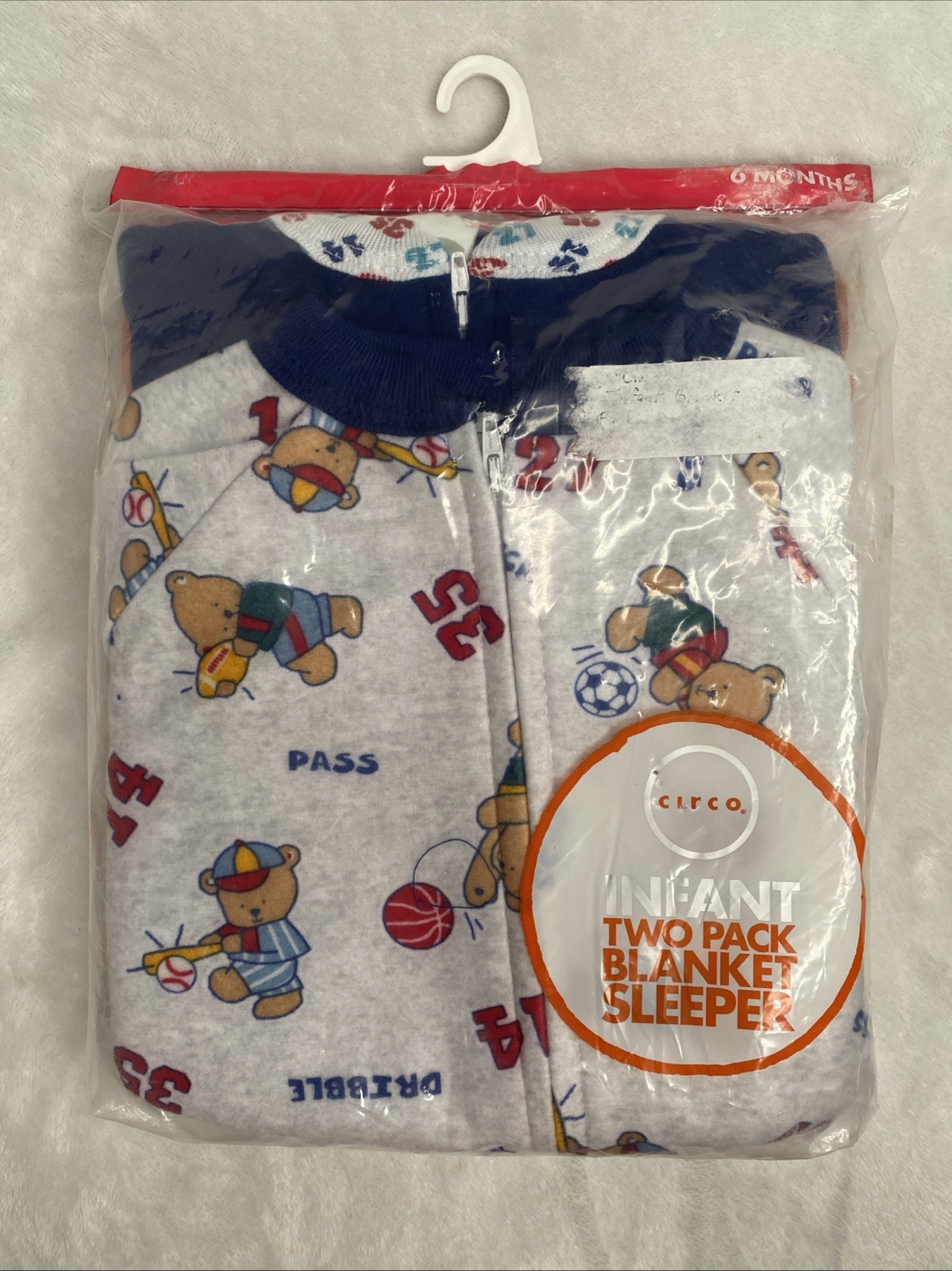 Vintage 2000 Circo Infant Two Pack Color Block Sleeper Set New In Package