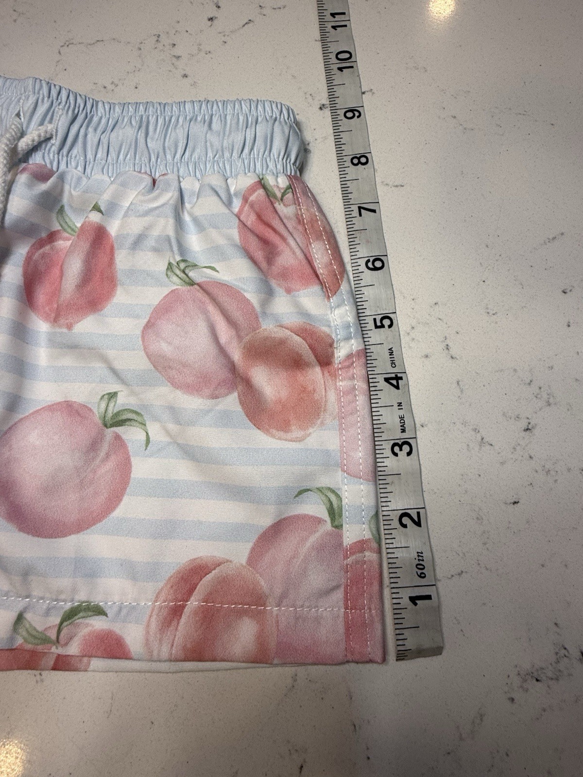 Sal and Pimenta Swim Trunks Blue Peaches Boys Toddler Sz 3T NWOT