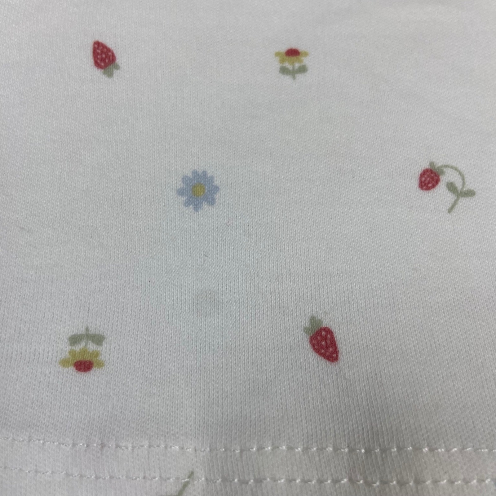 Rabbit + Bear Girl 6-9M Blue Waffle Romper & Floral Top Set NEW Organic Cotton
