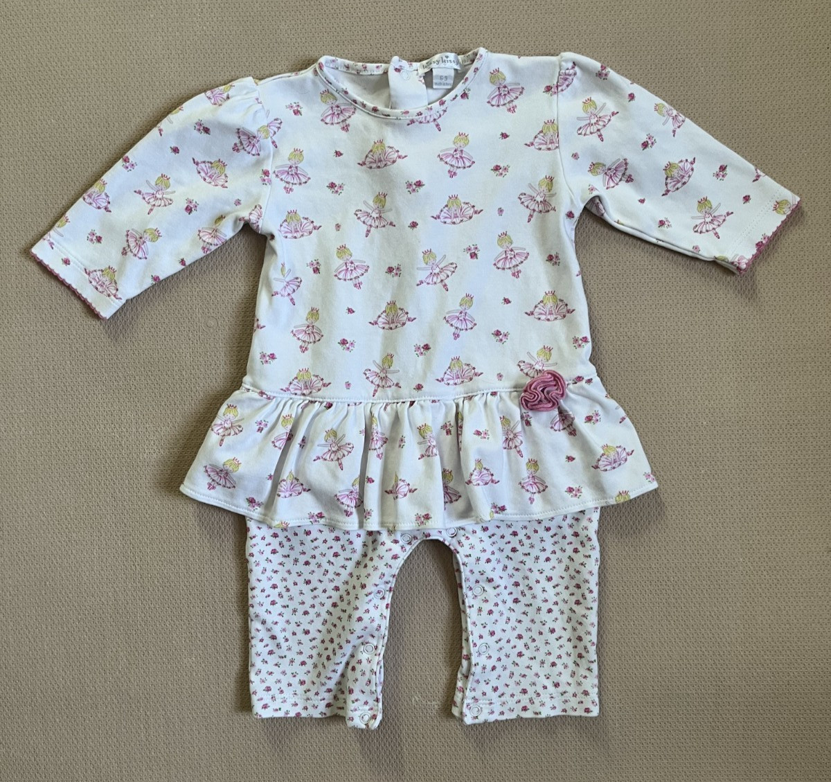 Kissy Kissy Baby Girl Size 6m – 9m Playsuit One-Piece Ballerina Rosebud