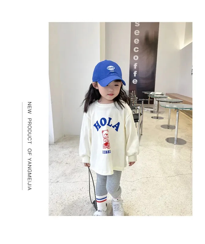 2026 Autumn Children’s Fashionable Sports Set Baby Girl Sweater + Leggings