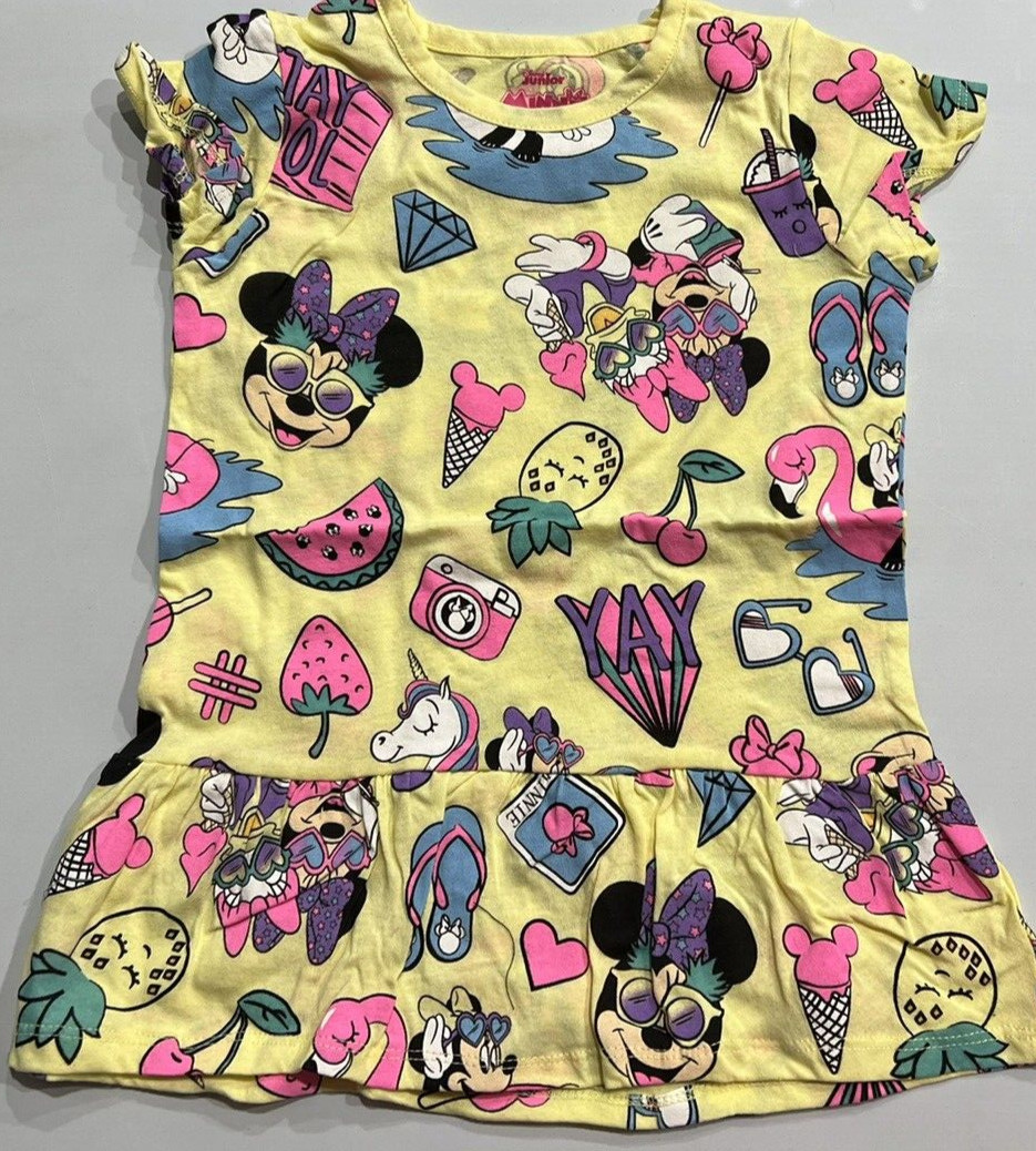 Girls Size 4T Disney Minnie Mouse Adorable 5-Piece Set Tops & Leggings