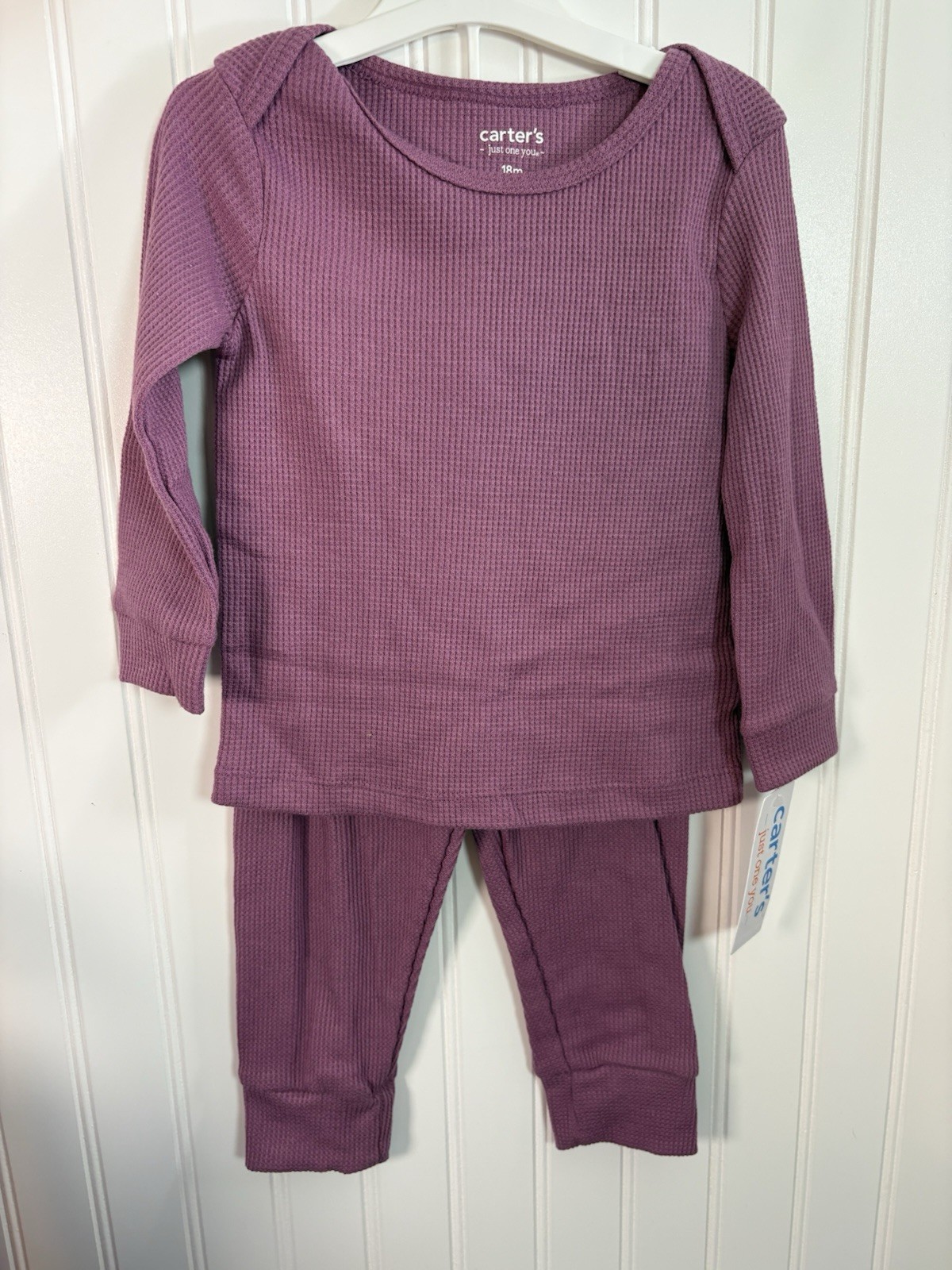 Carter’s Just One You Baby Girls’ 2-piece Thermal Set Purple NB 3M 6M 9M 12M 18M