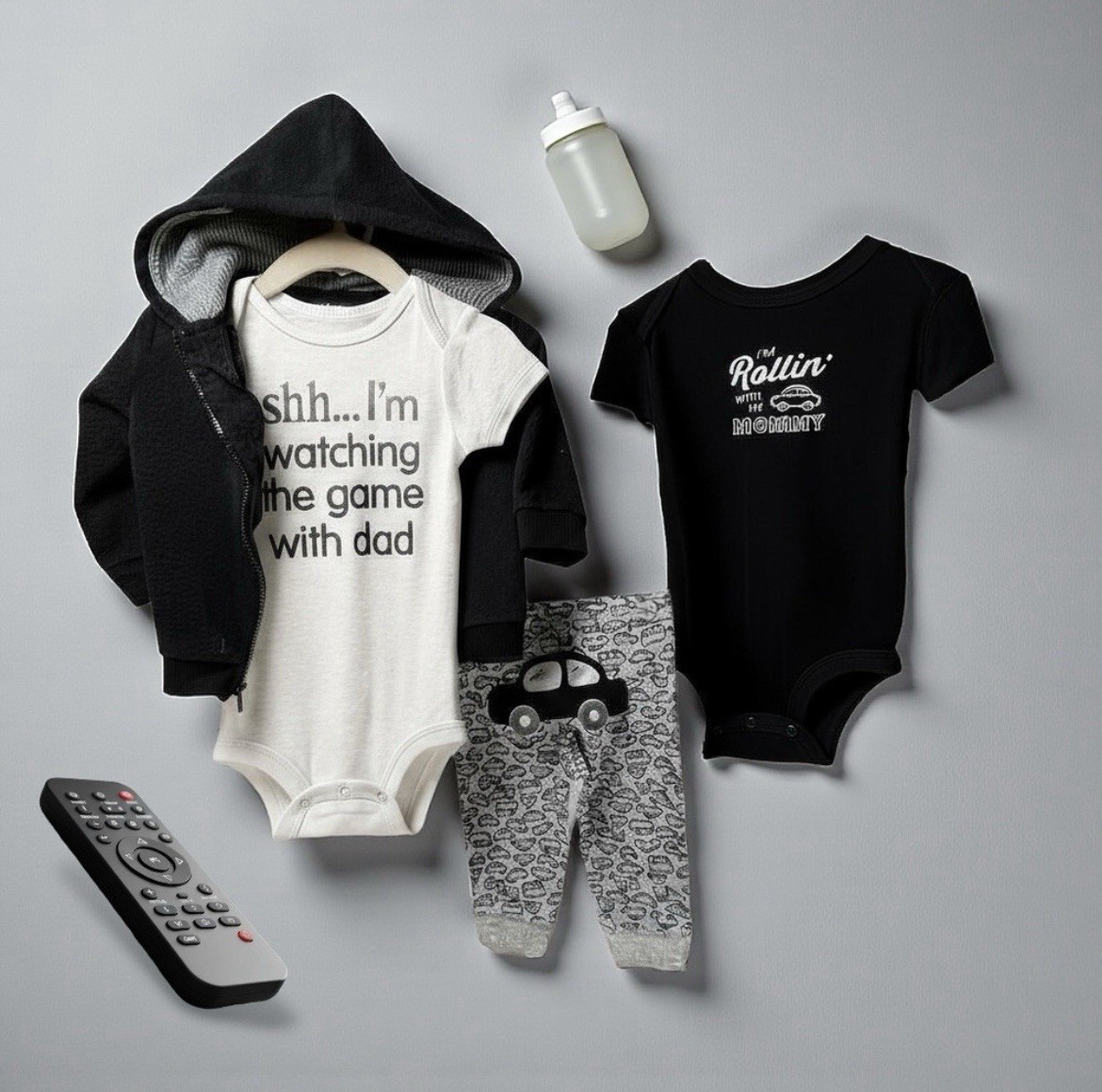 Black and White 6-9 Month 4-Piece Clothing Bundle Baby Boy