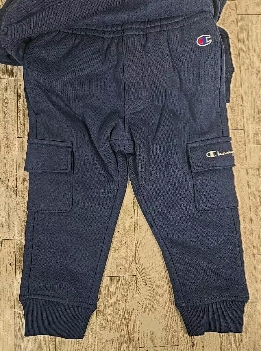 Champion Sweatshirt Toddlers Pants 4T Hooded 2pc Set Blue NEW