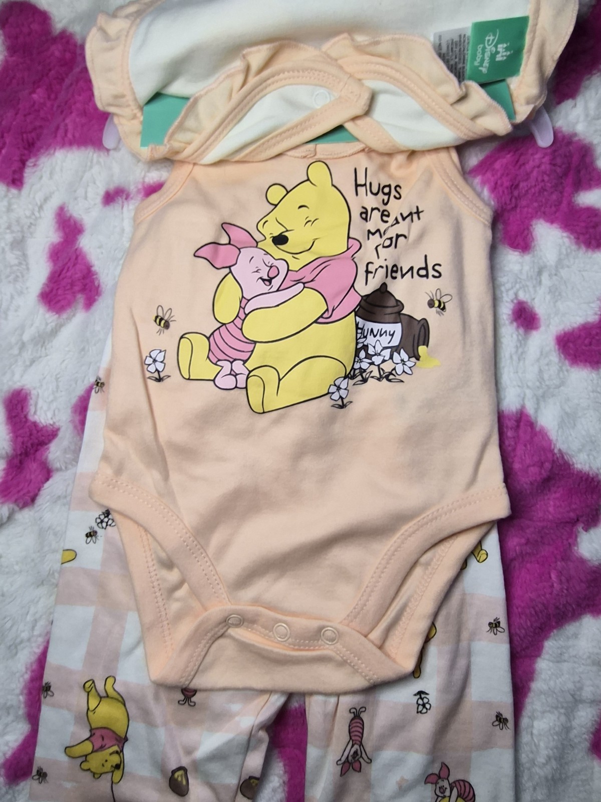 3/6 Months Baby Girl Piglet & Winnie The Pooh 3-Set Outfit -New Tag Not Included