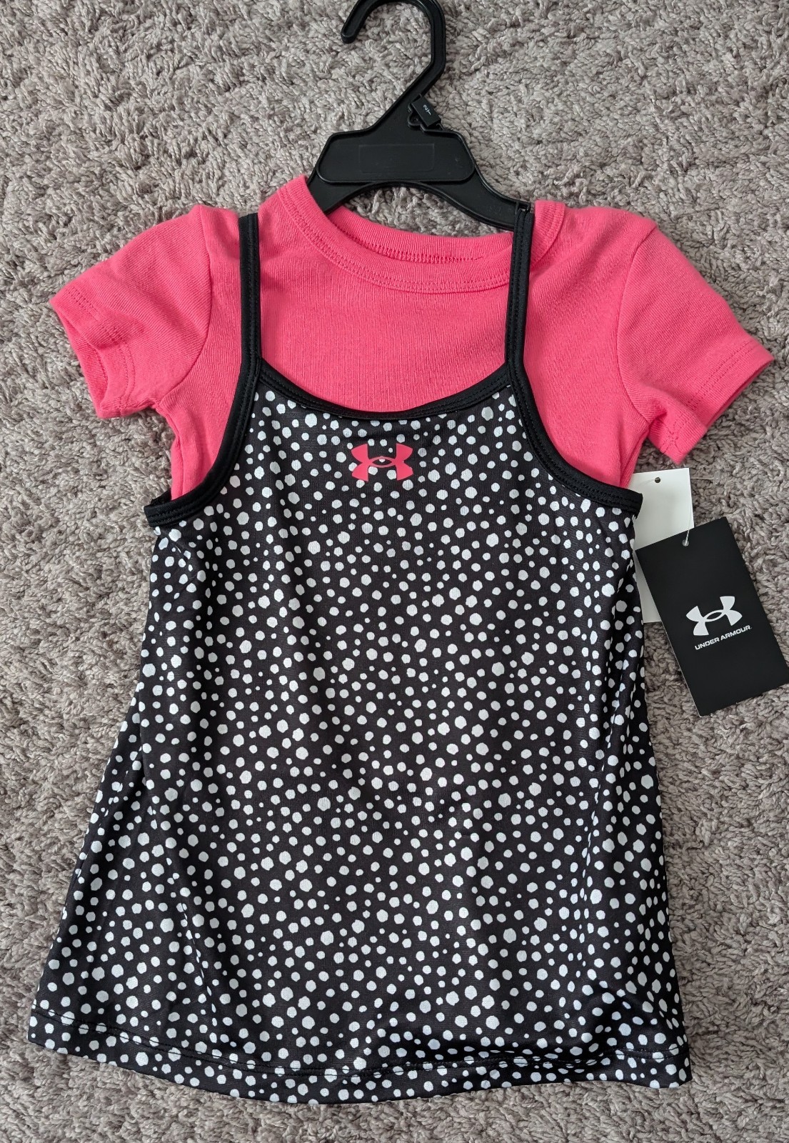 NWT UNDER ARMOUR Girls Size 2T Athletic Dress Shirt Set Outfit