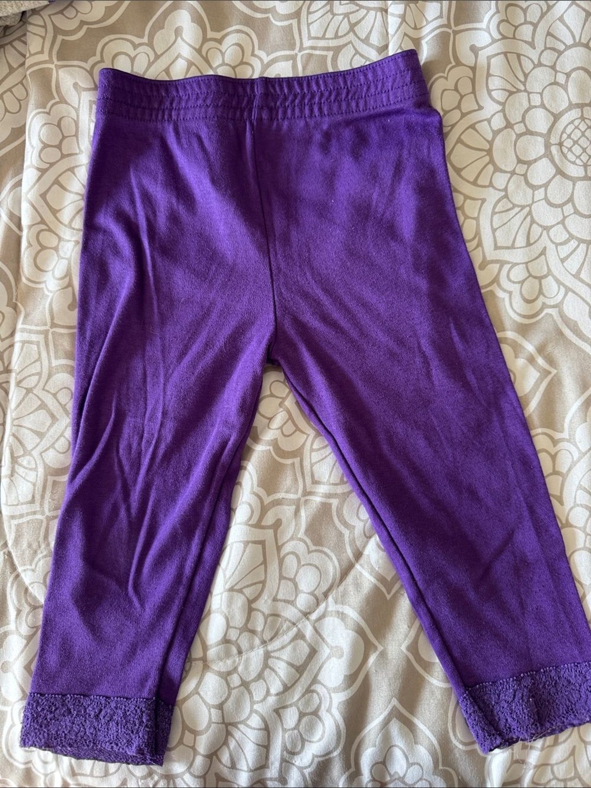 Girls Purple Polka Dot Tunic & Purple Legging Set