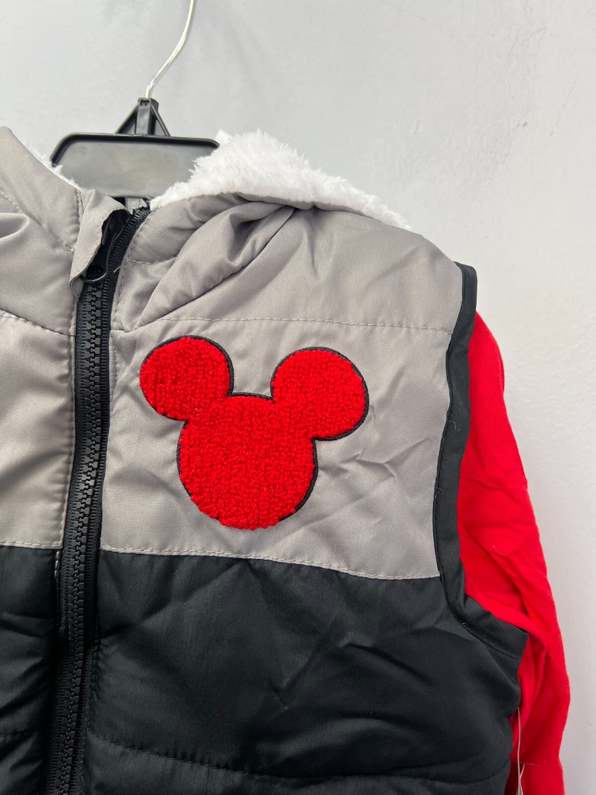 Disney Mickey Mouse Shirt, Pants, & Hooded Puffer Vest Set Toddlers Sz 4T
