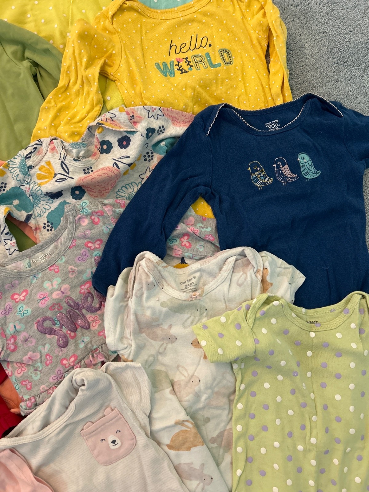 Clothing lot; Toddler Girls One pieces; 24mo.; Mixed brands, colors and designs.
