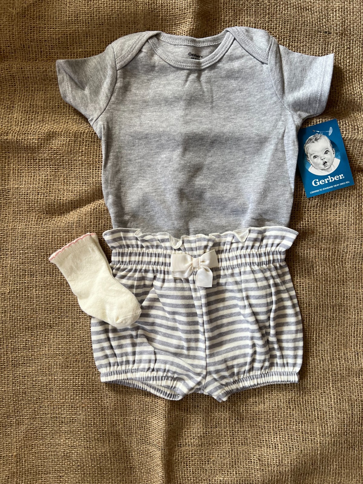 Gerber baby Onesie with matching shorts Baby shower gift birthday gift baby
