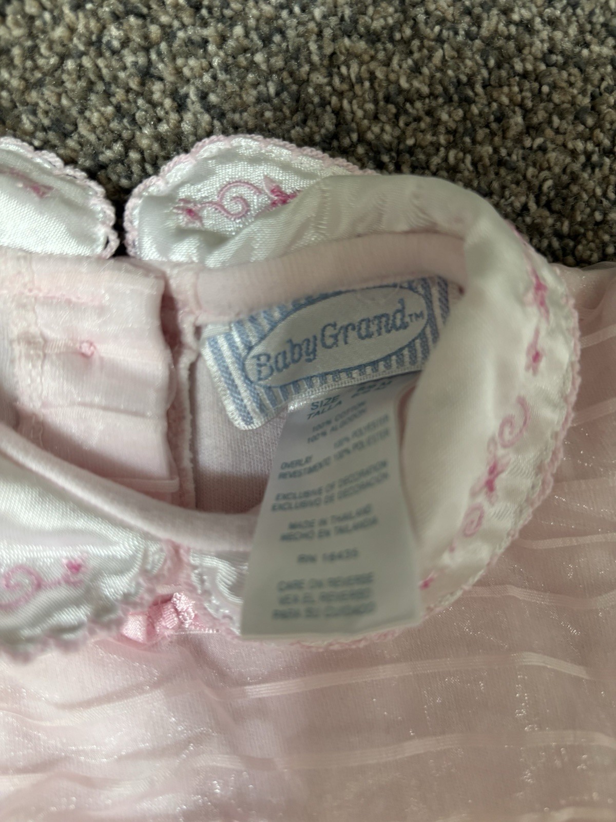 Baby Grand Embroidery Detail Timeless Baby Outfit 6-9 Months Baby Girl