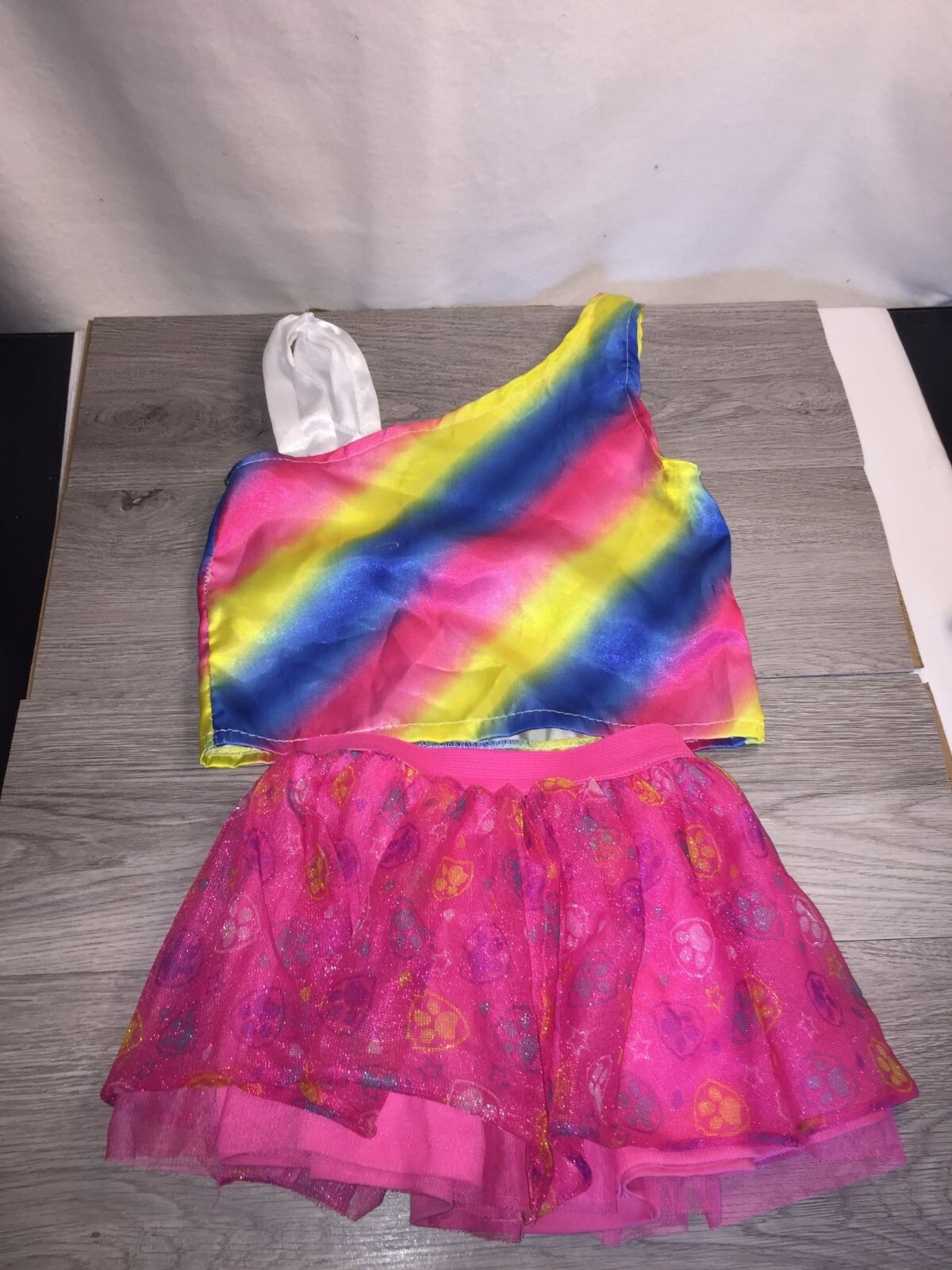 Nickelodeon Paw Patrol Girls Rainbow Tank Top & Pink Tutu Skirt Set Size 3T