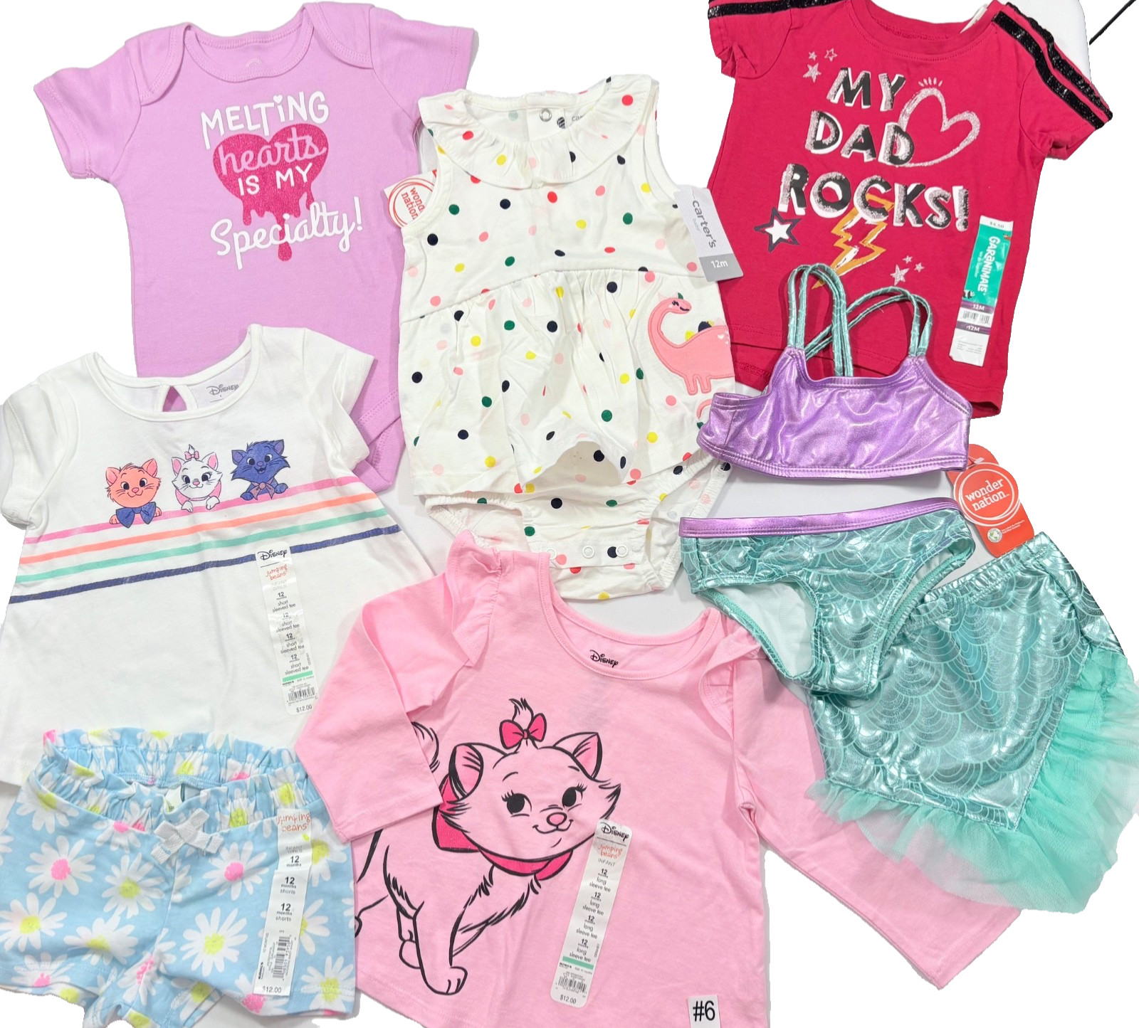 BABY GIRL CLOTHING LOT SIZE 12 MONTHS / NWT / 9 PIECES/ LOT #6