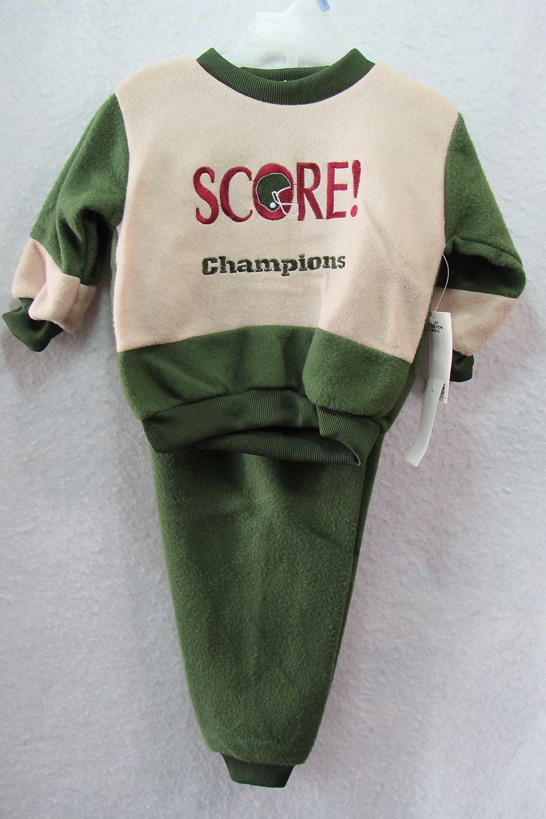 Vintage Basic Editions Football Pants & Shirt Fleece Outfit Size 18 Months Boy’s