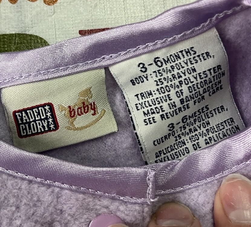 Vintage Baby Outfit 2 Piece Set Faded Glory 3-6 Months Jeans