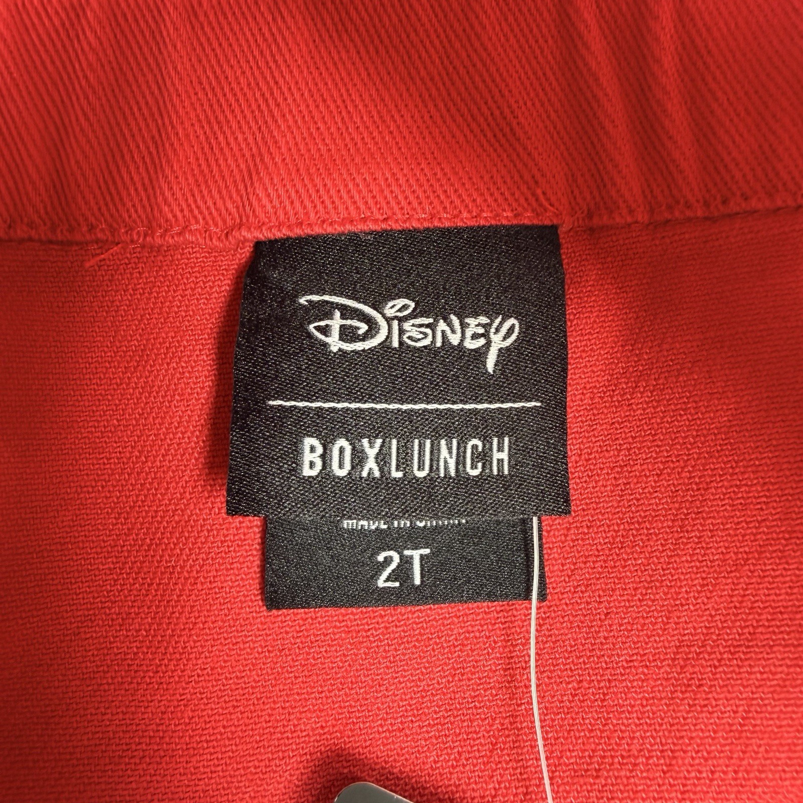Disney BoxLunch Winnie The Pooh Strawberry Denim Overall Red Dress 2T Toddler