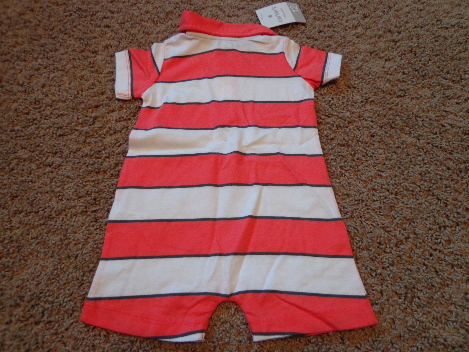 CARTER’S boy’s sz 12 months NWT cotton short sleeve outfits (2) shark & subs