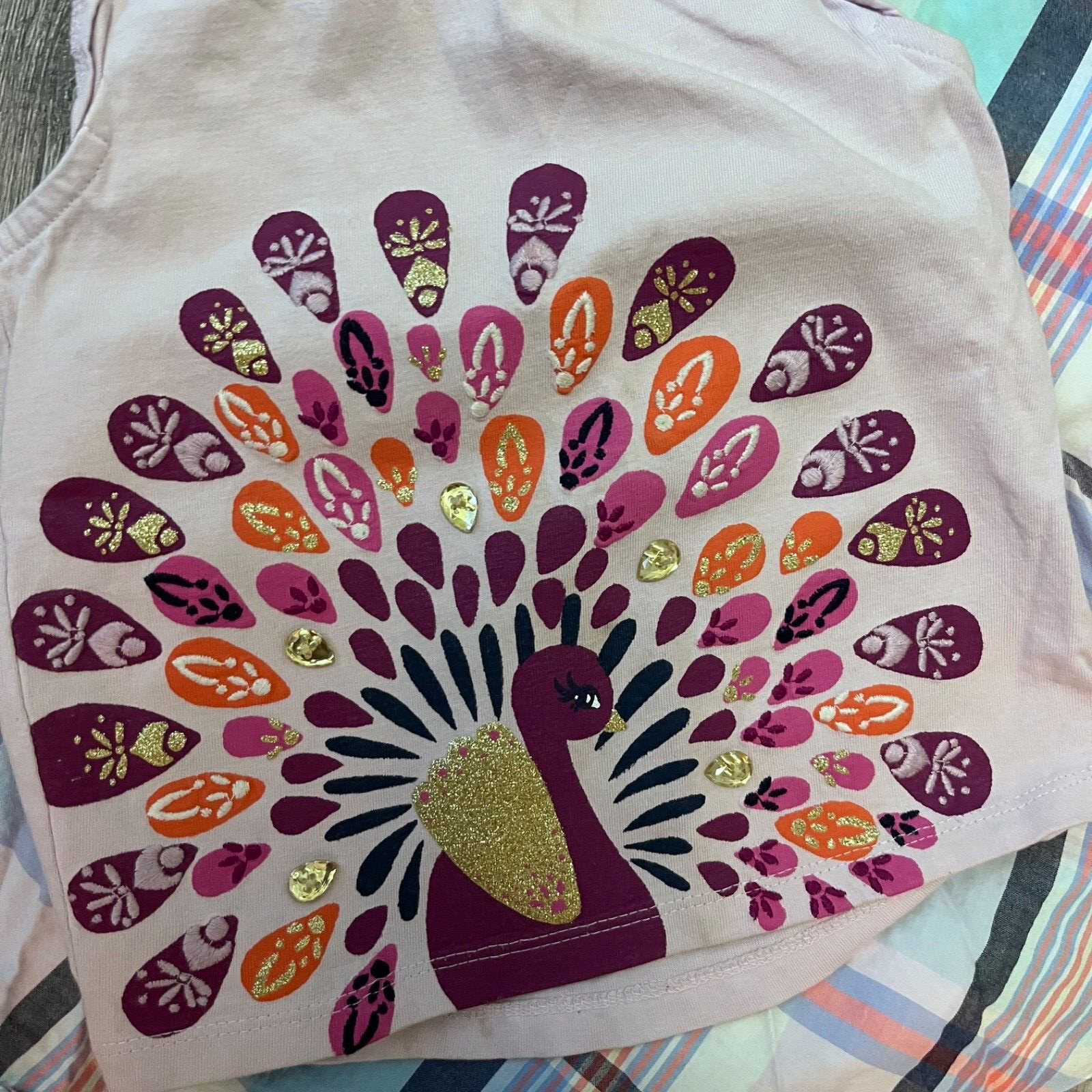 GYMBOREE one shoulder strap 3T and an additional bonus shirt 3T peacock