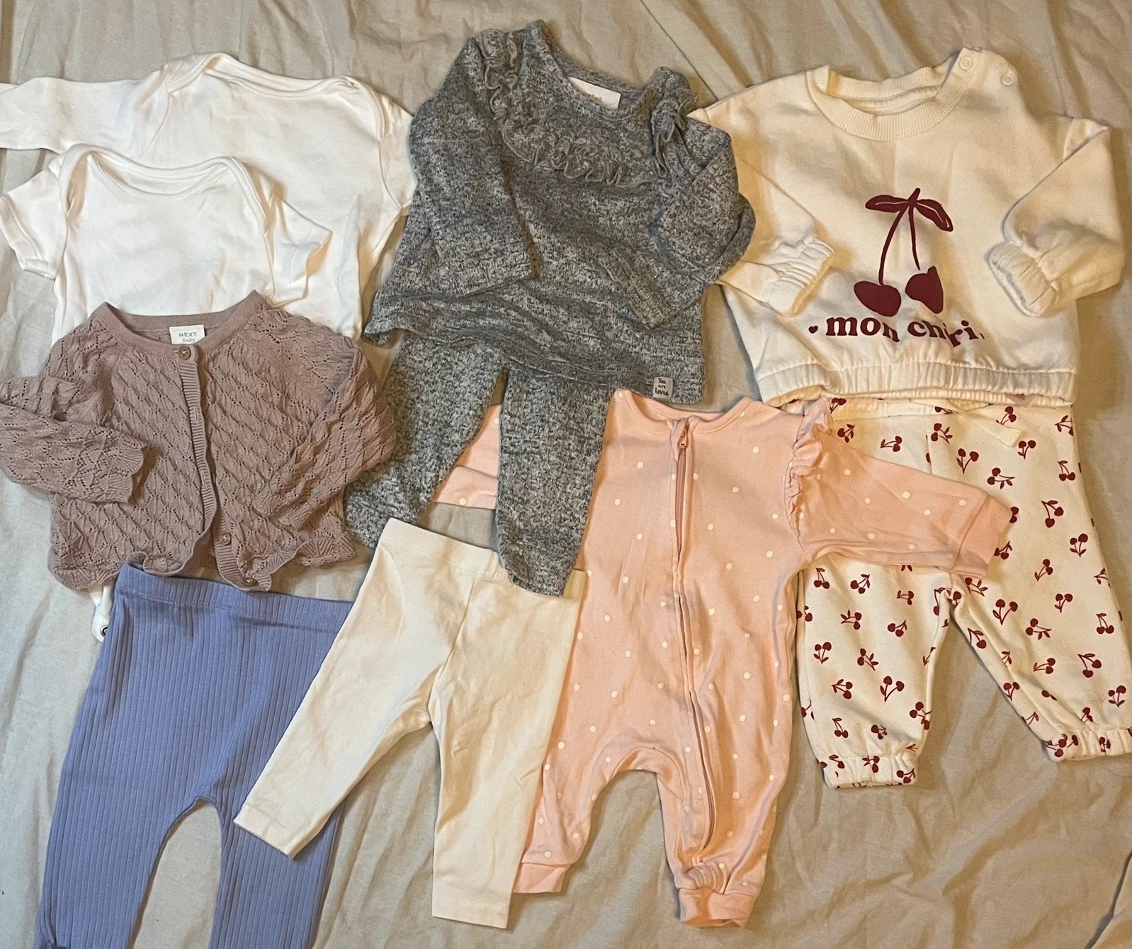 0-3 months baby girl clothes bundle