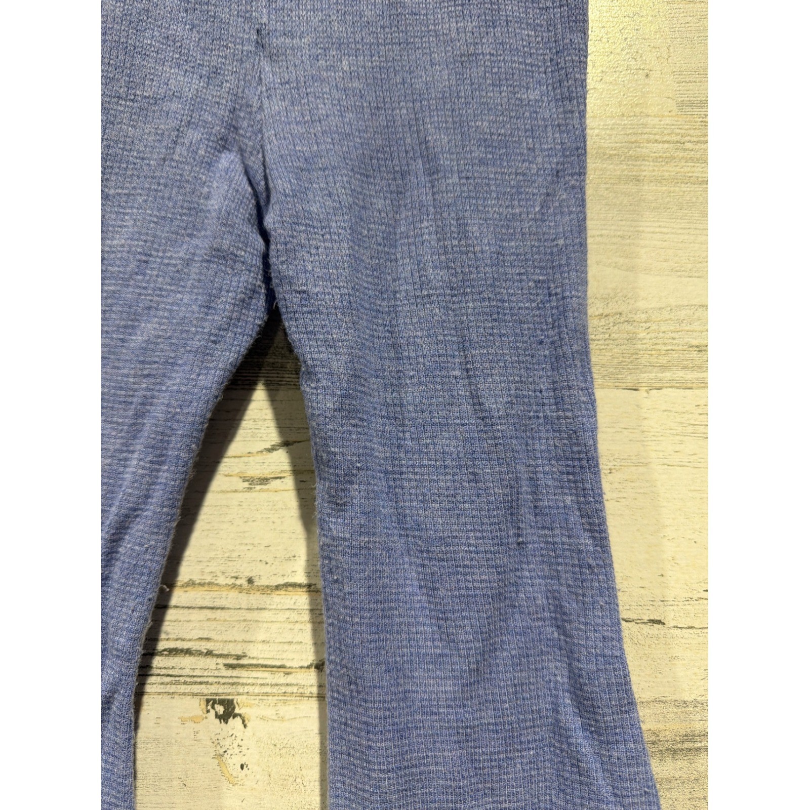 Little Sleepies Play Set Girls 2T Blue Waffle Knit Ruffle Flare EUC