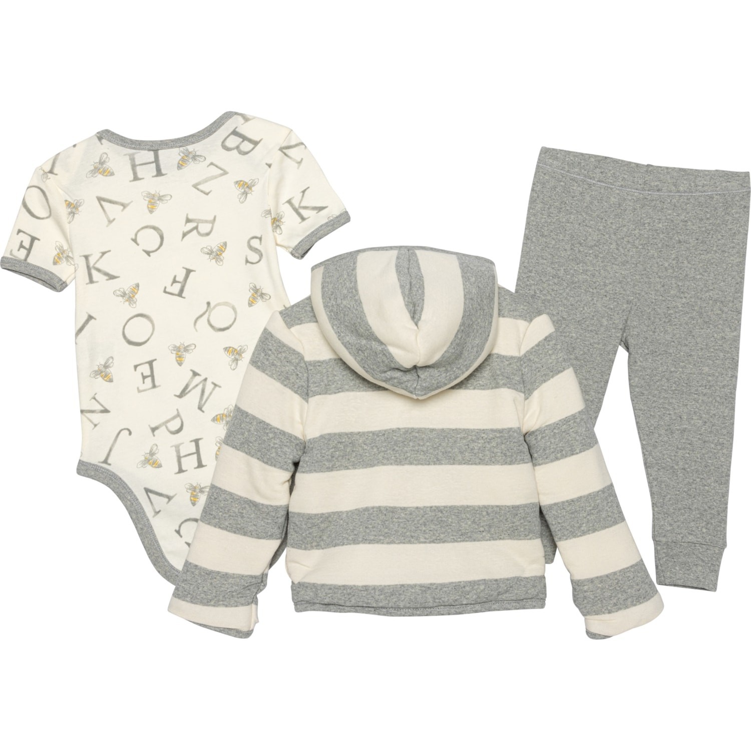 Burts Bees Baby Organic Cotton Insulated Jacket Bodysuit Pants 3pc Set 0-3 month