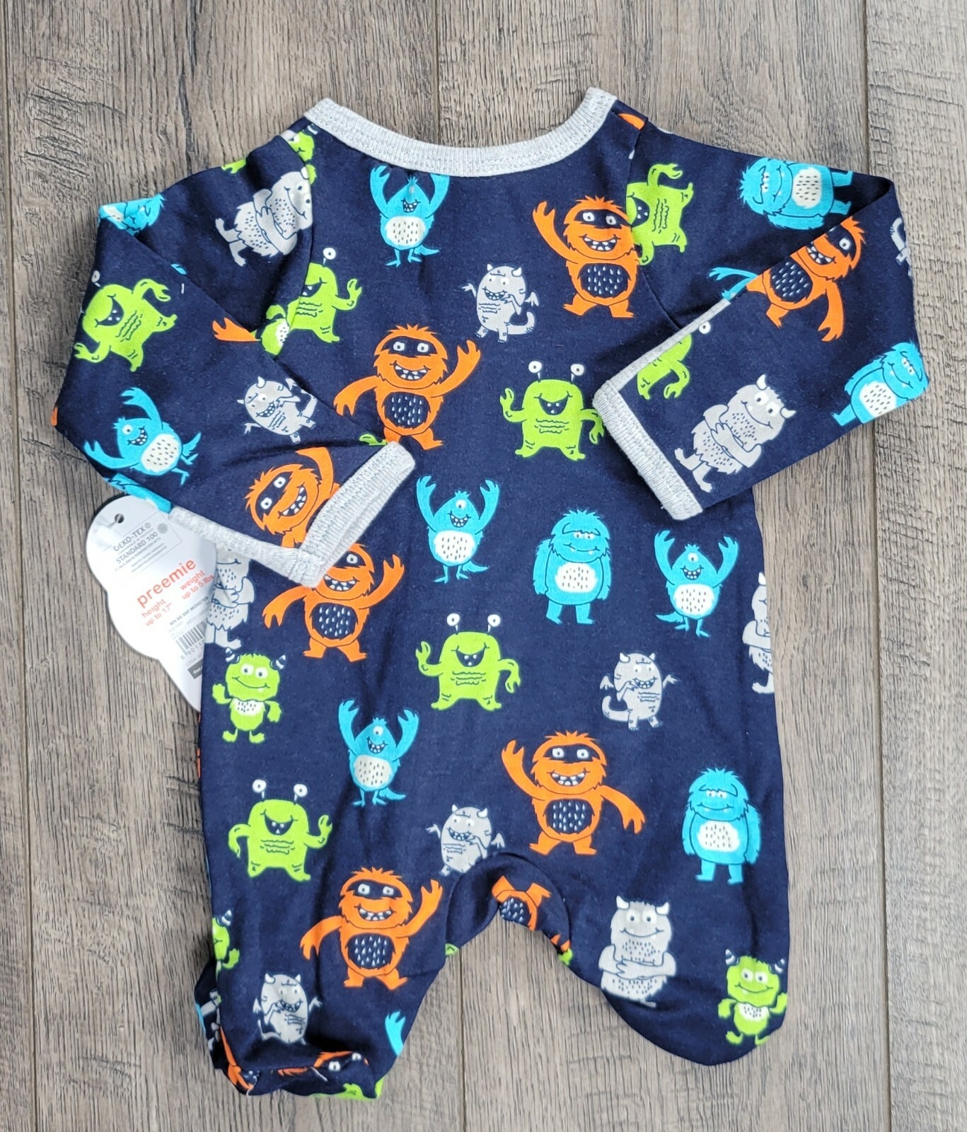 Baby Boy New Wonder Nation Preemie Little Monsters Footed Outfit