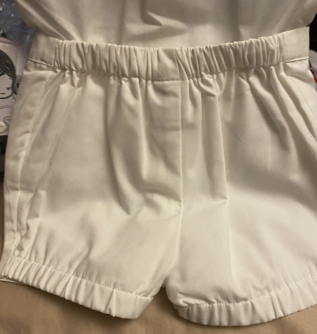 Boys NWT Sarah Louise Shorts Set & Dress Shirt 2 Piece Outfit White 3 Months