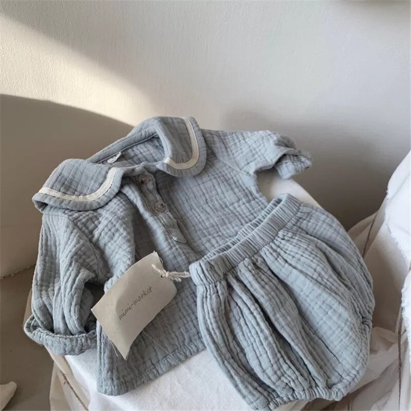 Baby-Toddler Organic Soft Comfy Cotton Lapel Style