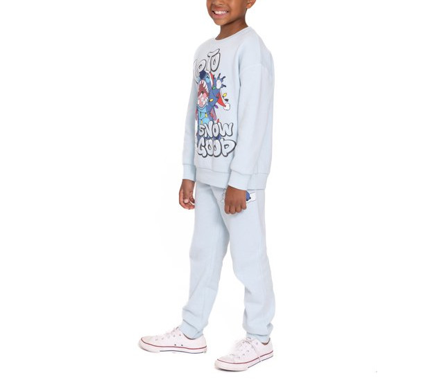 Lilo And Stitch Boys Set Size M 8 Winter Sky Christmas Sweatshirt Joggers 2 Pc