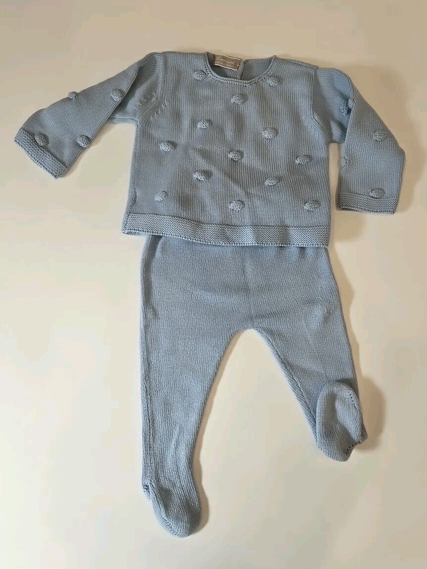 Carmina Baby Boy 2-piece knit outfit 6 months Easter Wedding Special Occasions