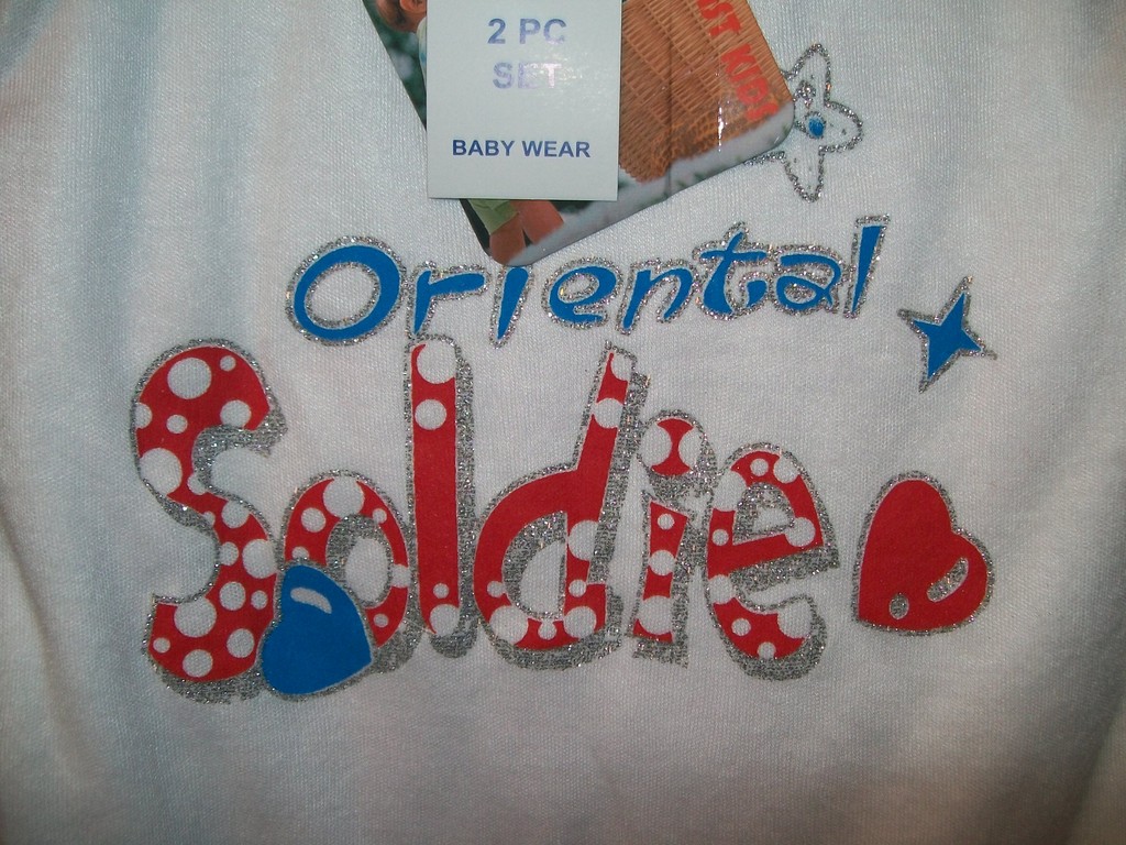 WCK Oriental Soldie heart 12 Months 2 piece shorts set everyday sleeveless