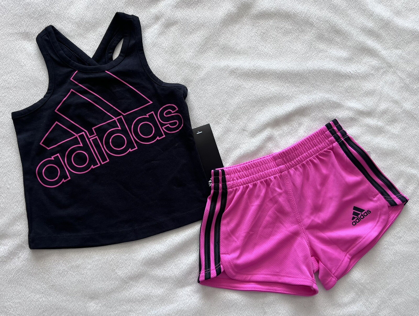ADIDAS Sportswear Baby Girl’s Tank Top and Shorts, 2-piece set – 12 Months