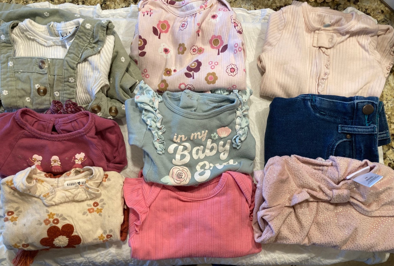 Lot of 9 Fall/Winter Baby Girl Clothes – 6- 9 mo – Wrangler, Nicole Miller