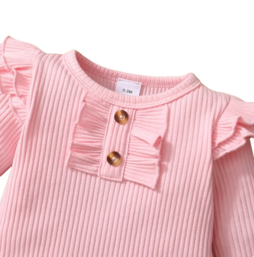 Newborn Baby Girl Long Sleeve Bodysuit + Camo Pants + Headband 2PCS Cotton Set