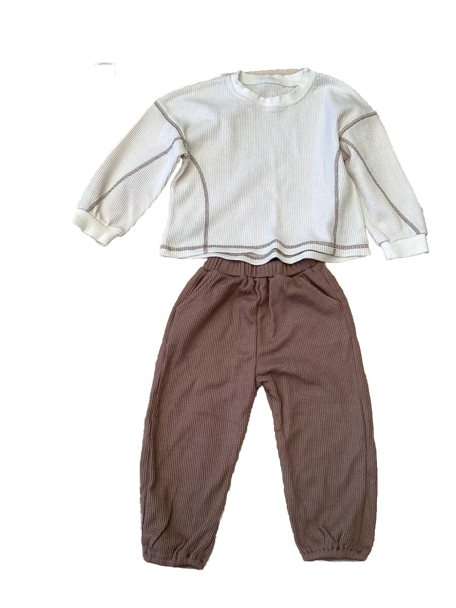 Shein 2pcs Toddler Boys’ And Girls’ Loose Knitted Sportswear Set 2-3 years old