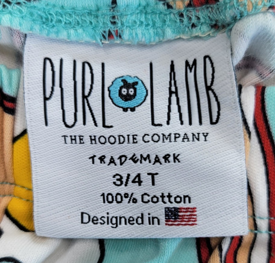 Purl Lamb 3/4T Bacon Eggs Toast Pajama Pants NWOT