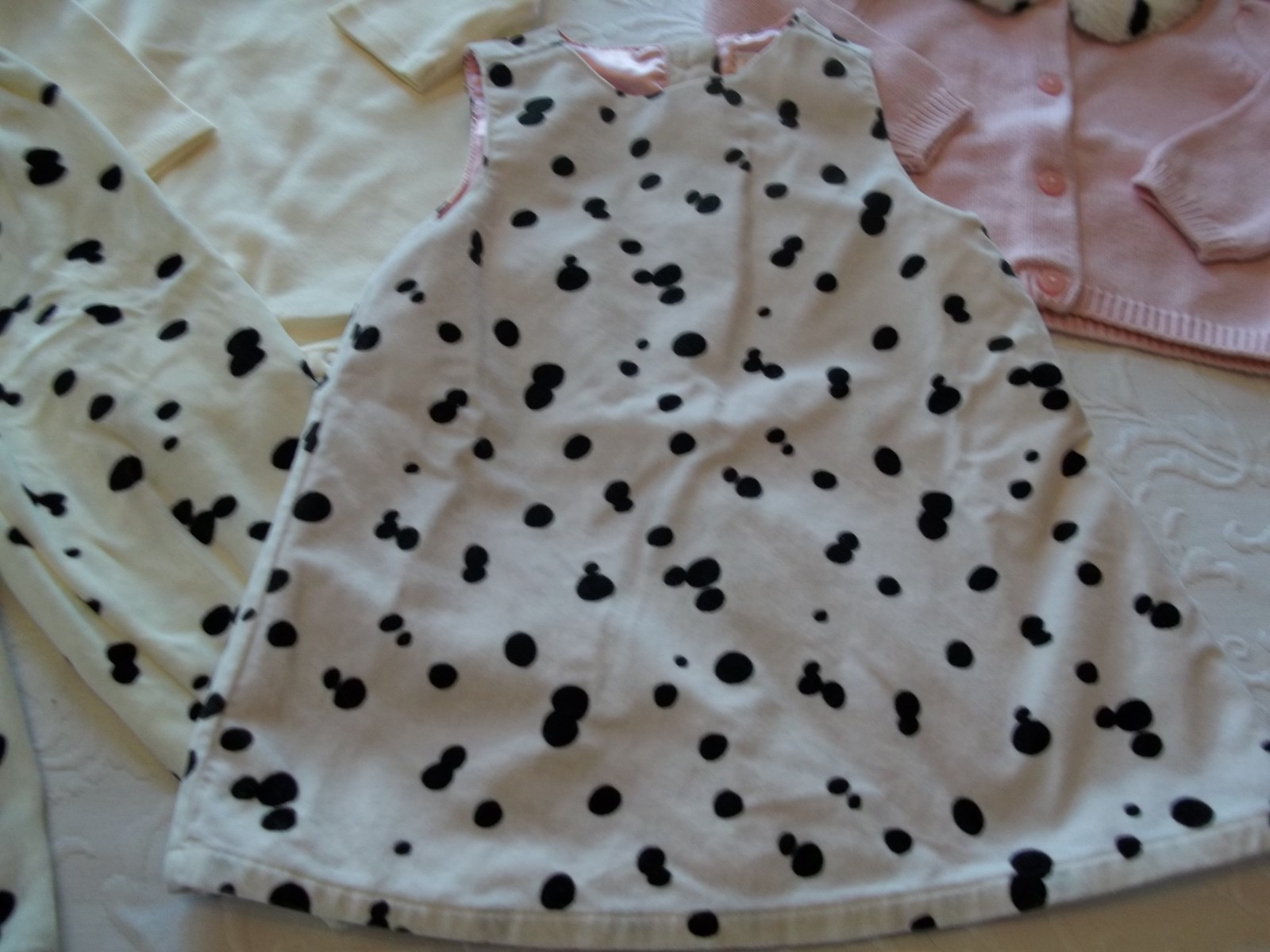 Vtg Gymboree Holiday Pictures Dalmatian dress sweater bodysuit top pants 12-18