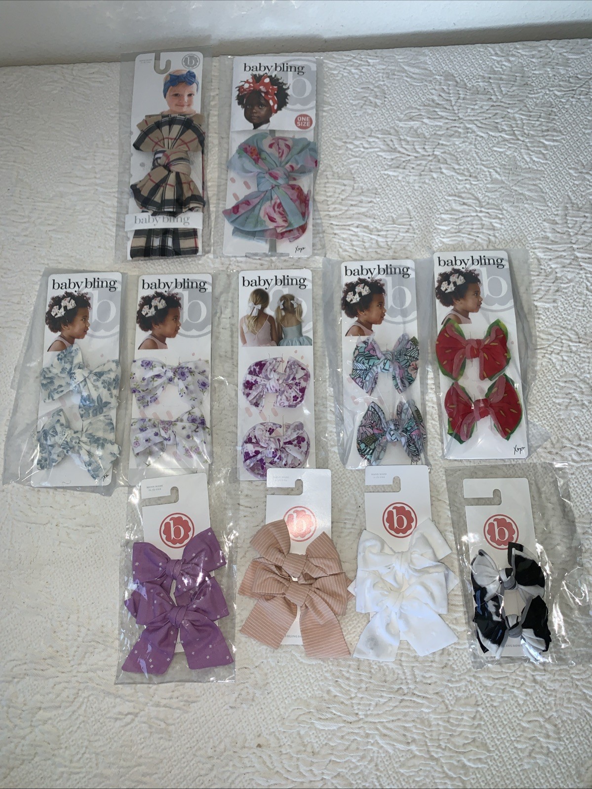 Baby Bling Lot of 20 Headband Bow Fab Hair clips Variety New Girls Baby Toddlers