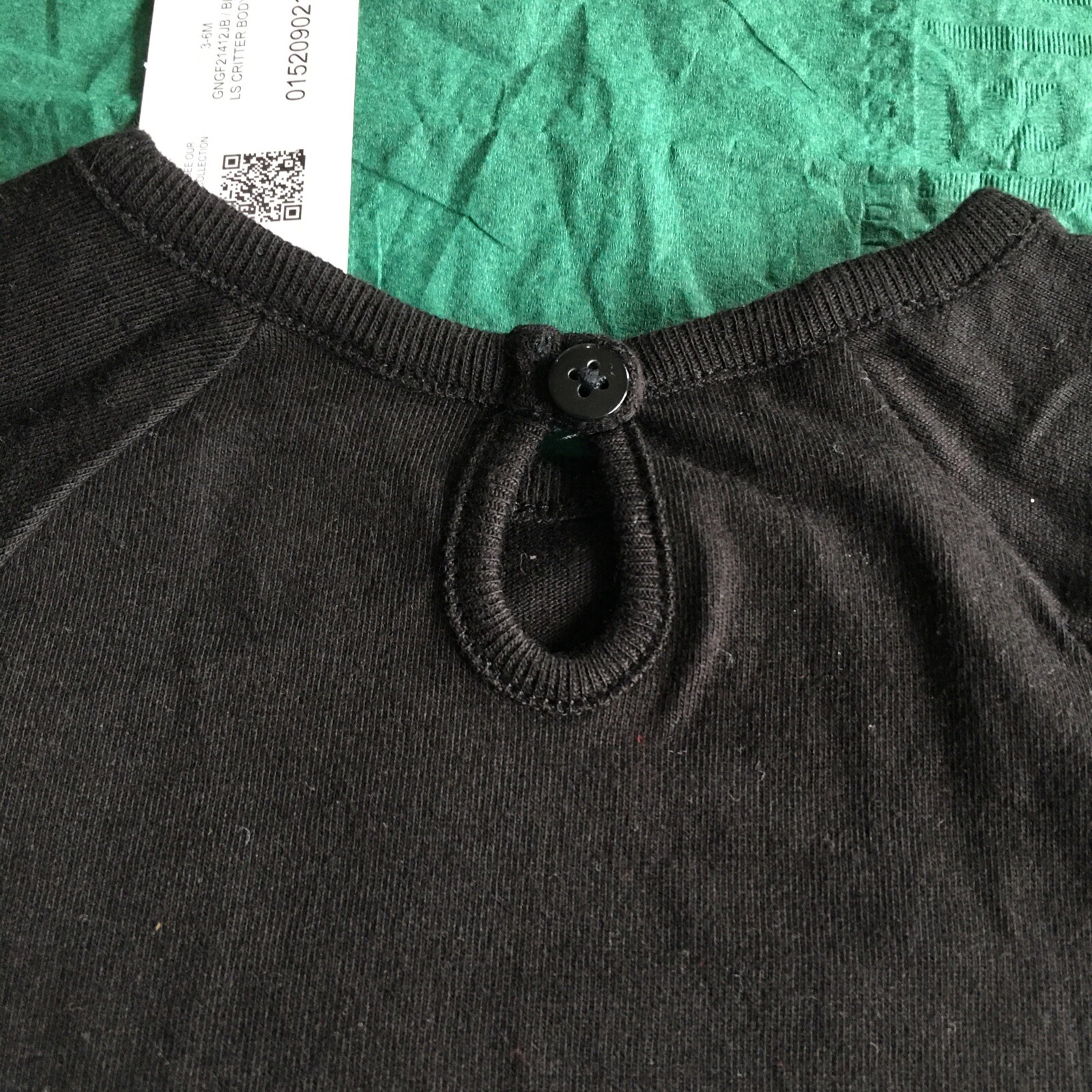NWT Garanimals Black Long Sleeve Penguin Face One Piece 3-6 Months