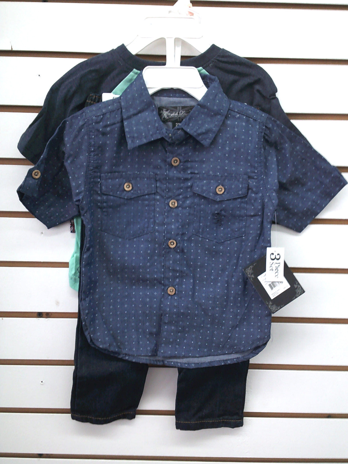 Toddler Boys English Laundry $48 3pc Blue & Aqua Set Size 2T – 4T