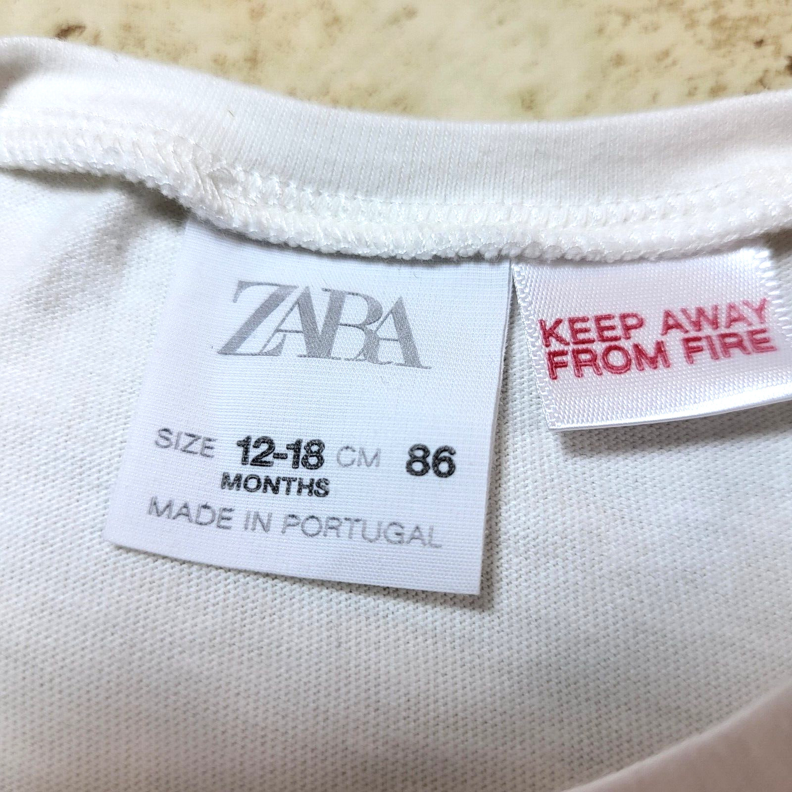 Zara Baby Collection Bunny Long Sleeve TShirt Dusty Pink Pleated Pant Set 12-18M