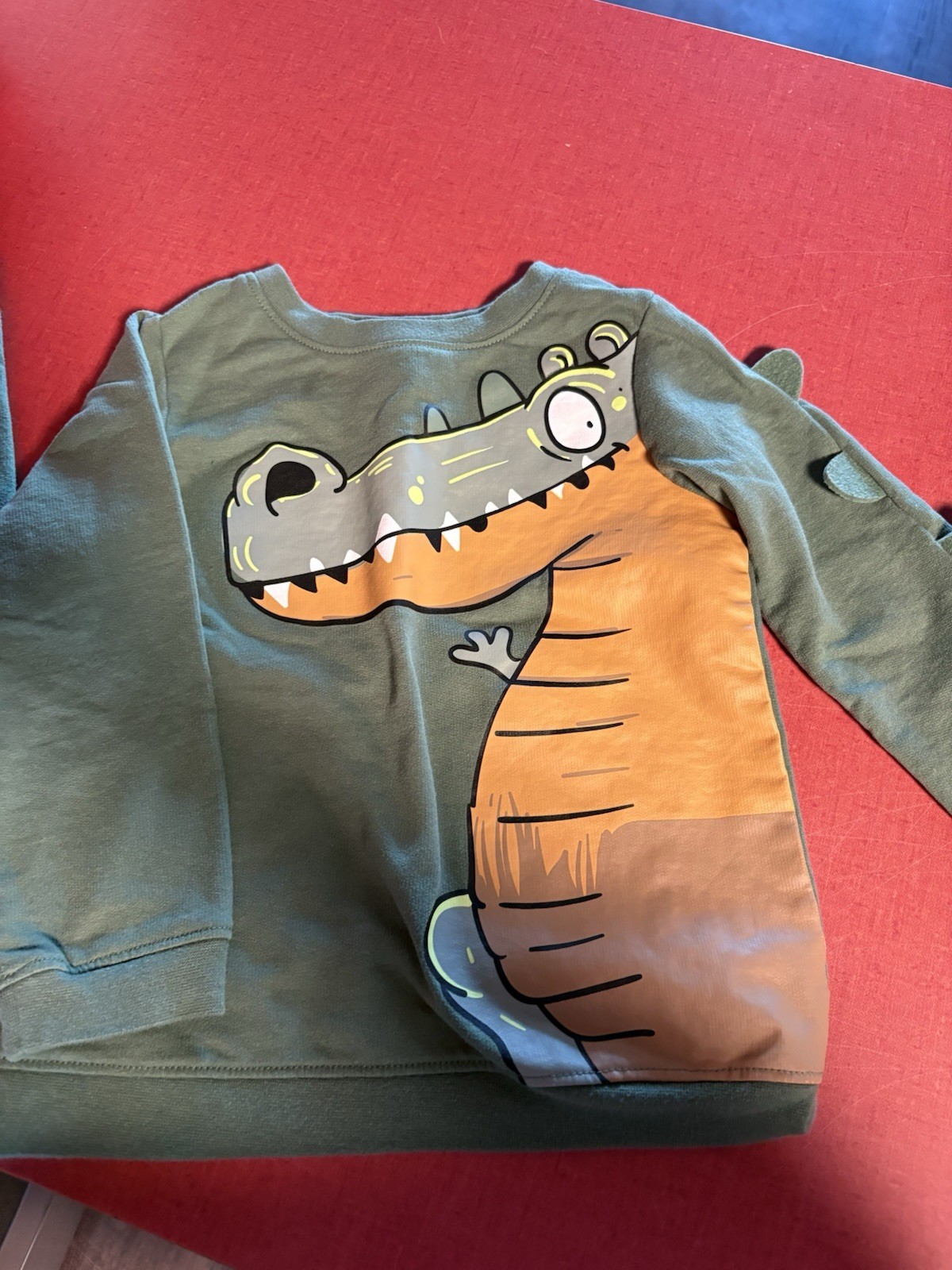 Kidget 4t Dinosaur Track Suit Set Crew Neck Sweatshirt & Jogger Pants